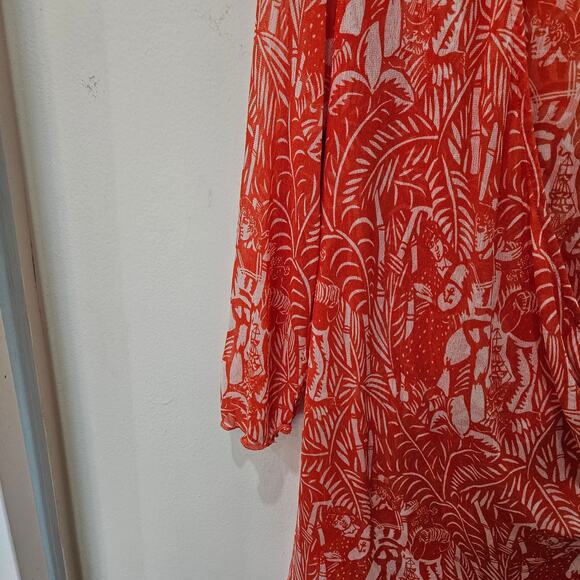 Women's Diane vonFurstenberg 100% Silk "Pea in the Pod" Faux Wrap Top Size Small - Picture 4 of 9